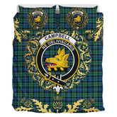 Campbell Ancient 02 Tartan Crest Bedding Set - Golden Thistle Style